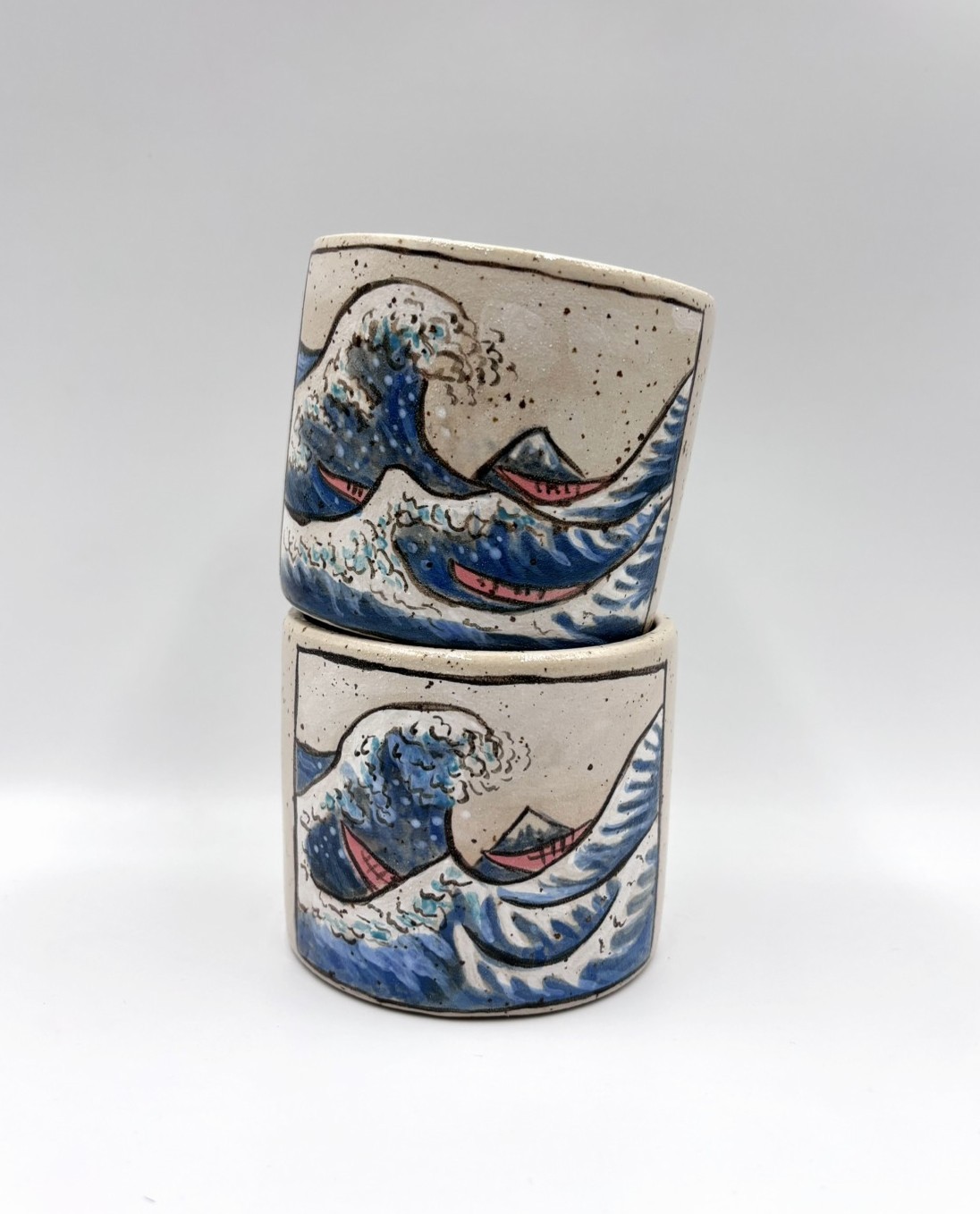 Πήλινη κούπα The Great Wave Kanagawa