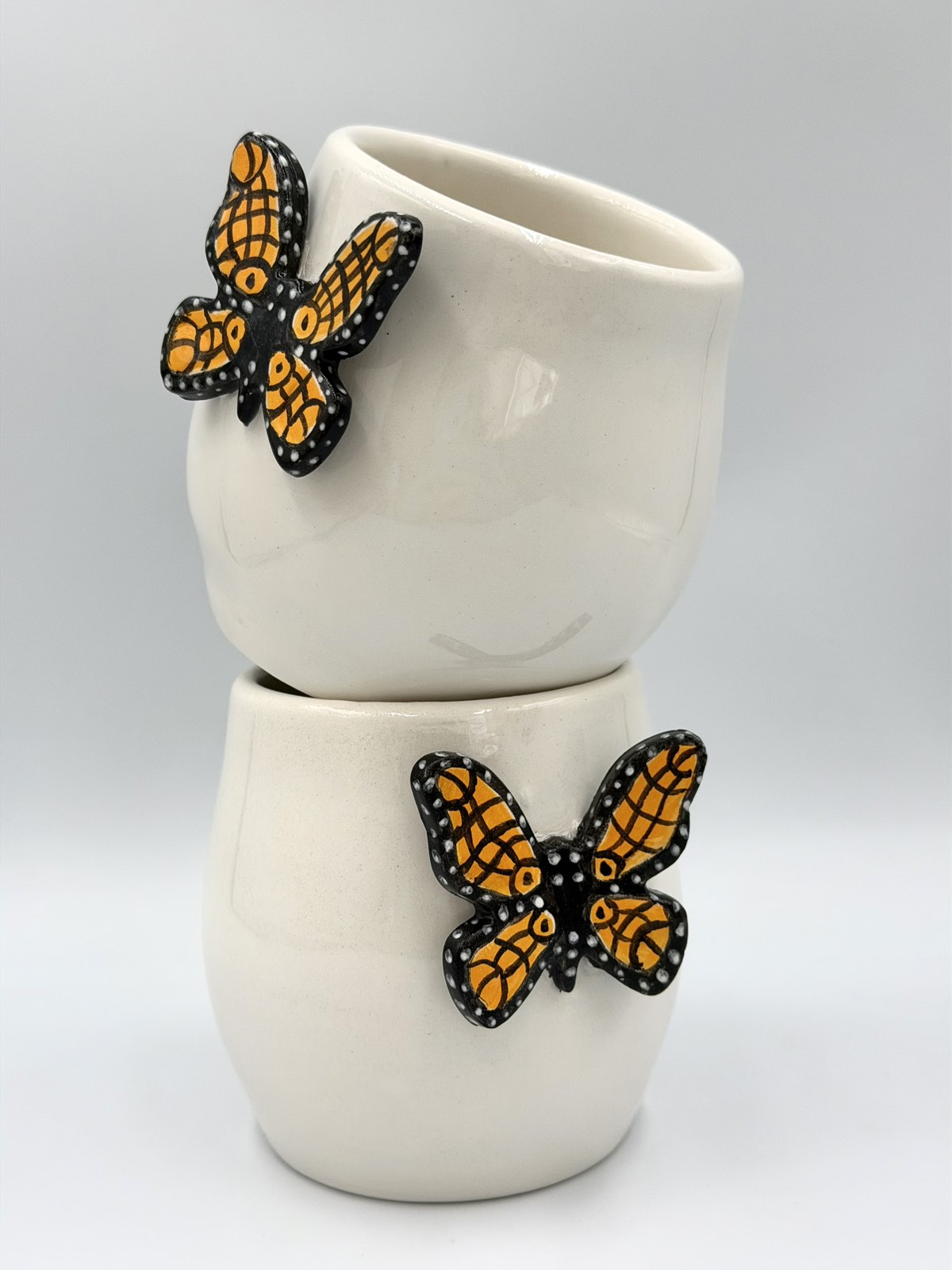 Πήλινη Κούπα Orange Butterfly Mug