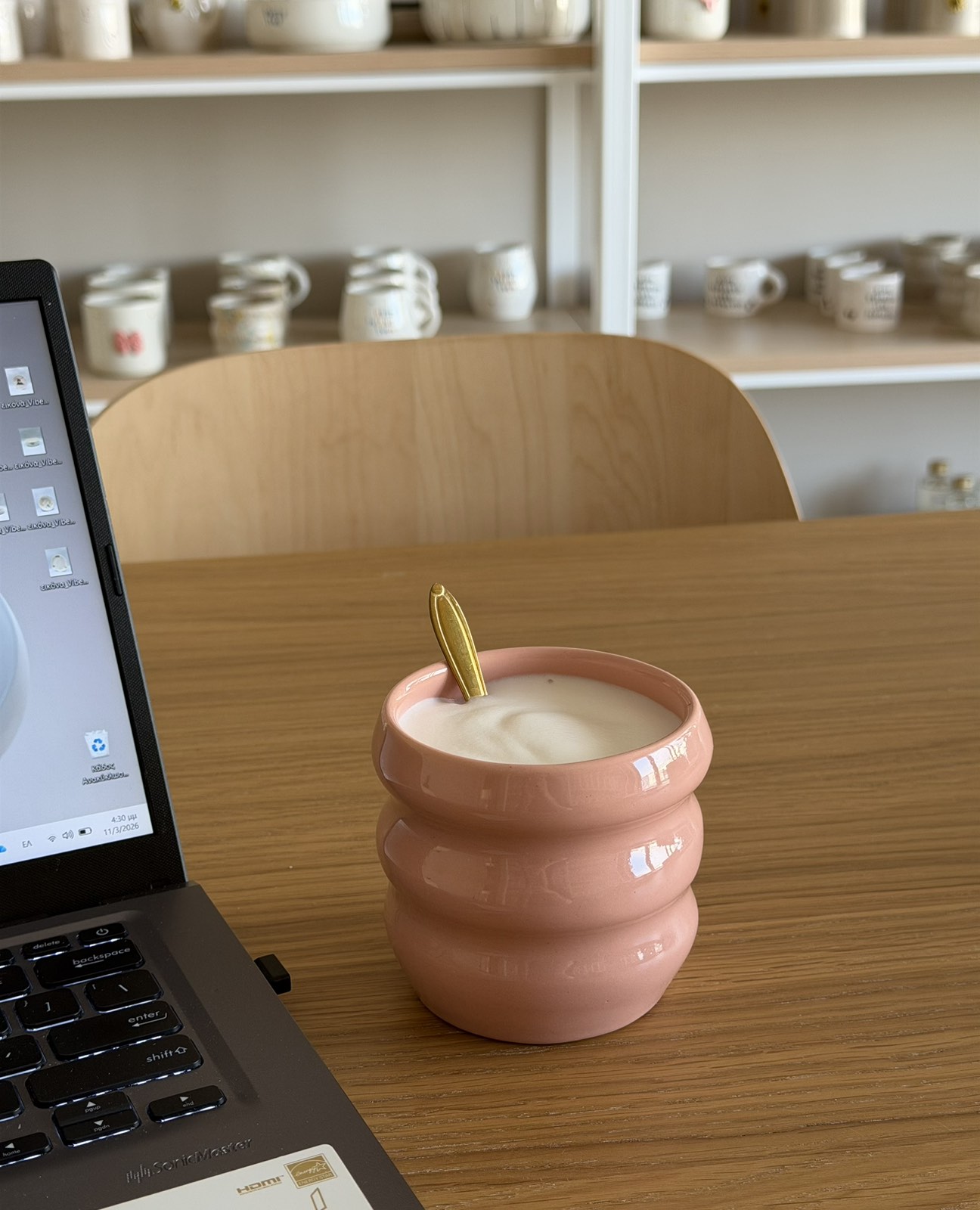 Πήλινη Κούπα Pink Love Mug