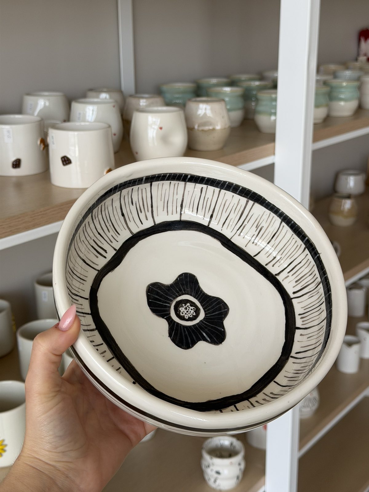 Πήλινη Σαλατιέρα Flower Pattern Bowl